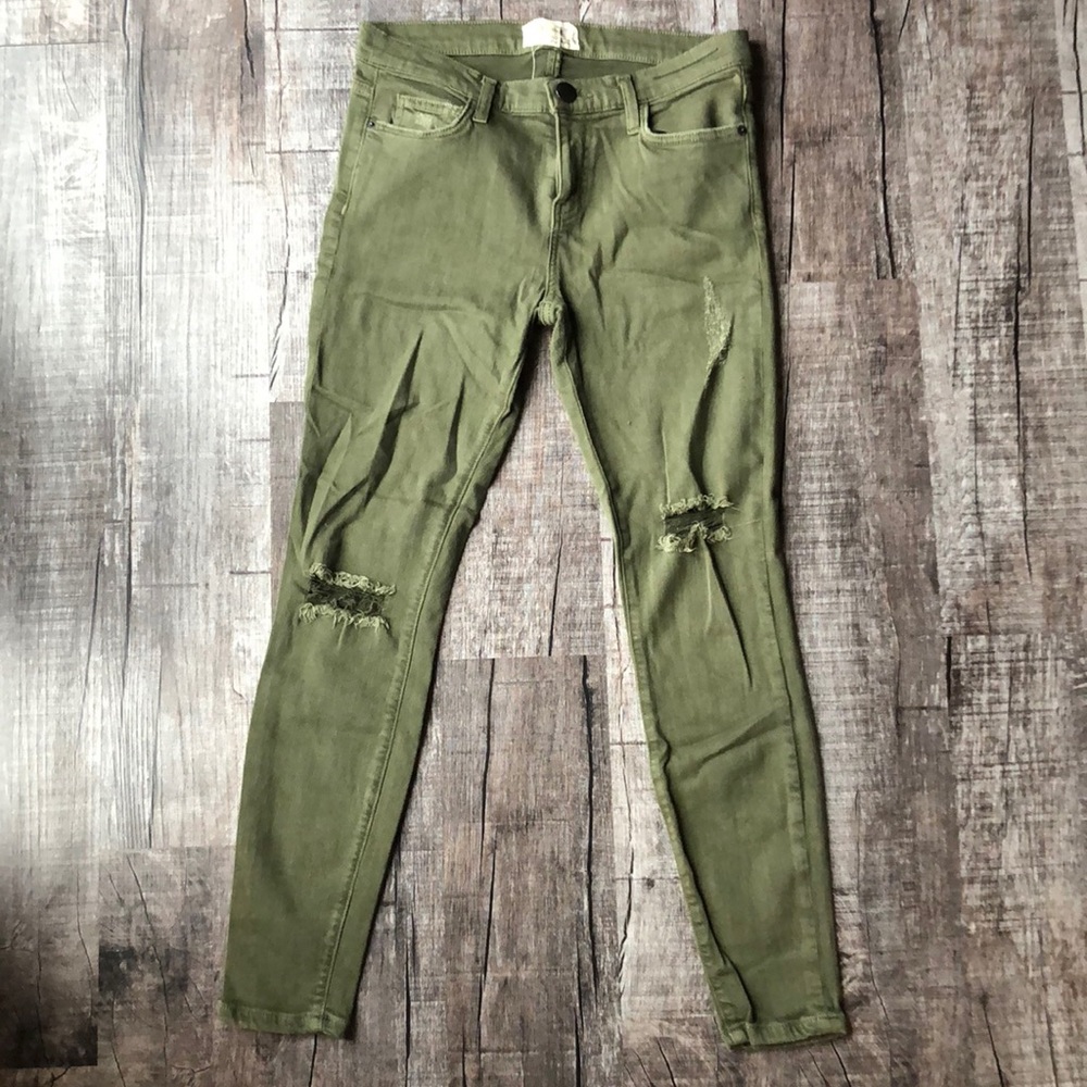 Current/Elliott stiletto size 28 jeans green